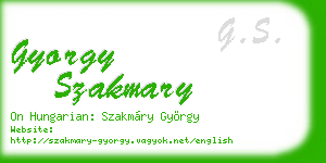 gyorgy szakmary business card