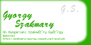 gyorgy szakmary business card